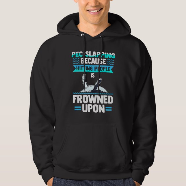 Funny Whale Ocean Marine Mammal & Whale Watching Hoodie (Vorderseite)