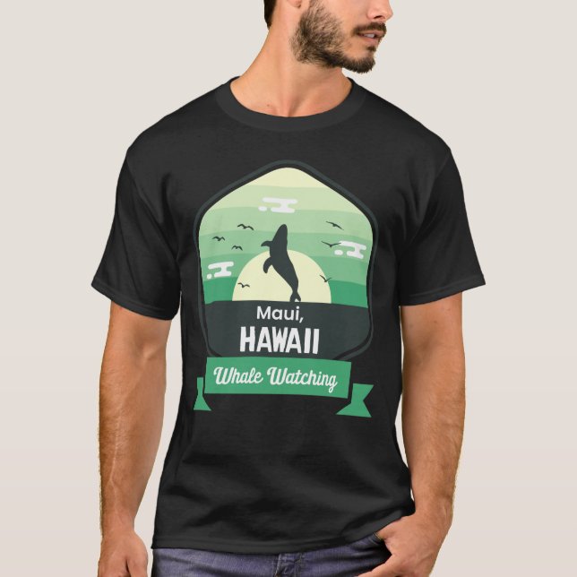 Funny Whale Watching Maui Ocean Water Sailing Mari T-Shirt (Vorderseite)