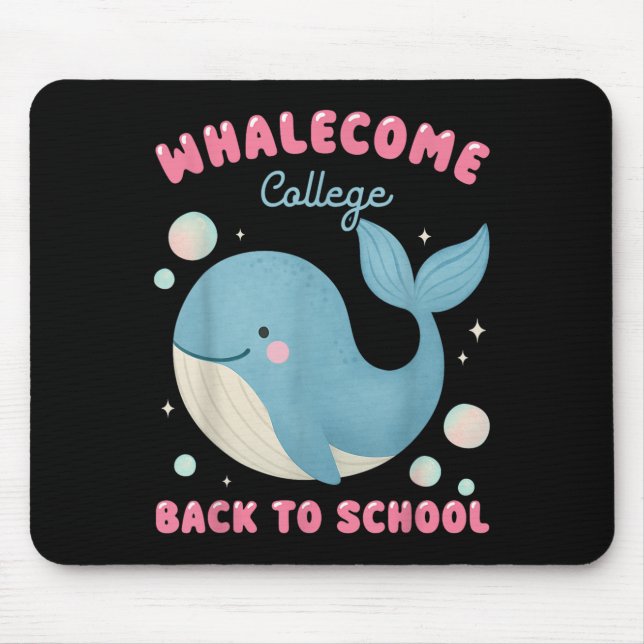 Funny Whalecome zurück zur Uni der Schule Teach Mousepad (Vorne)