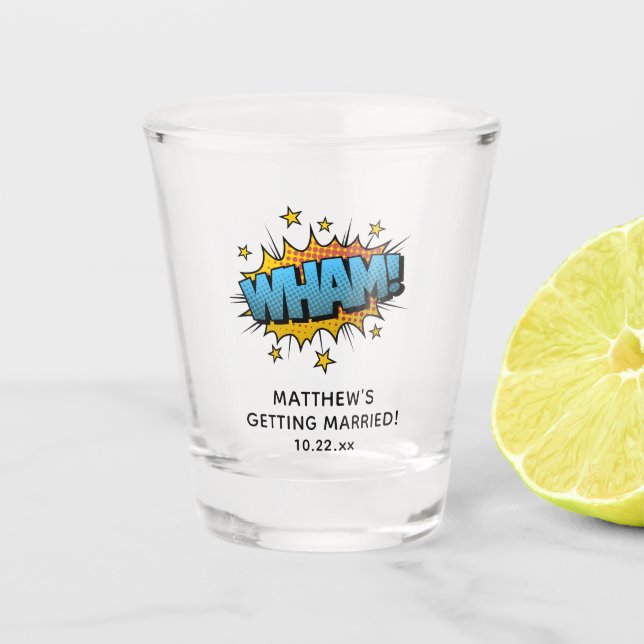 Funny Wham Bachelor Party Gastgeschenk Hochzeit Schnapsglas (Vorderseite)