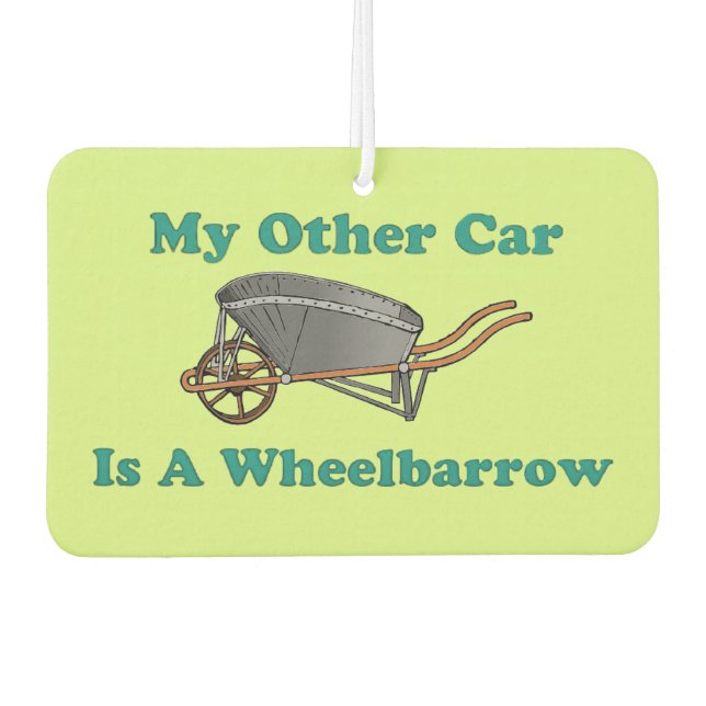 Funny Wheelbarrow Car Air Freshener Autolufterfrischer (Vorderseite)