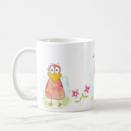 Funny Whimsical Birds Coffee Tasse