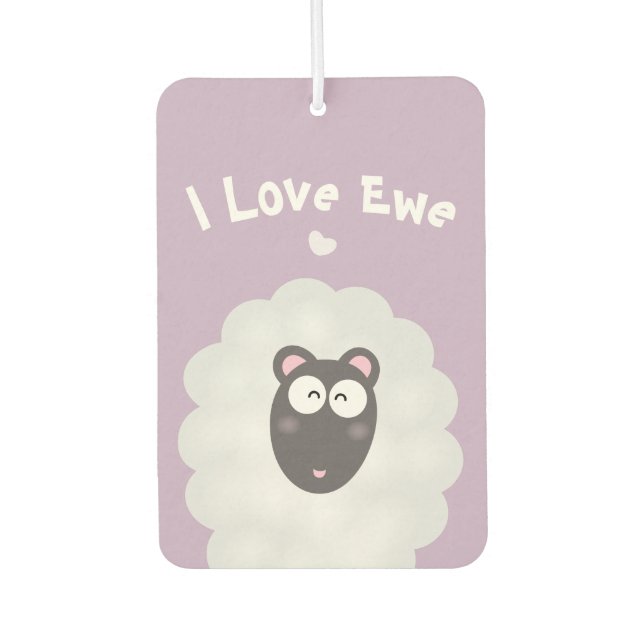 Funny Whimsical Pub I Liebe Sie Niedlich Pastel Li Autolufterfrischer (Vorderseite)