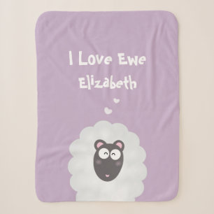 Funny Whimsical Pub I Liebe Sie Pastel Lila Name Sherpadecke