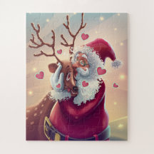 Funny Whimsical Weihnachten und Rentierfest