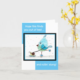 Funny Whimsisical Watercolor Get Well Card Karte