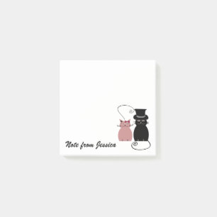 Funny whimsisikate Liebe Paar personalisiert Post-it Klebezettel