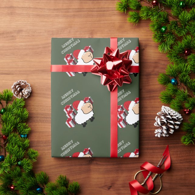 Funny whimsisissies niedliches Weihnachtsschaf Wra Geschenkpapier (Feiertagsgeschenk)