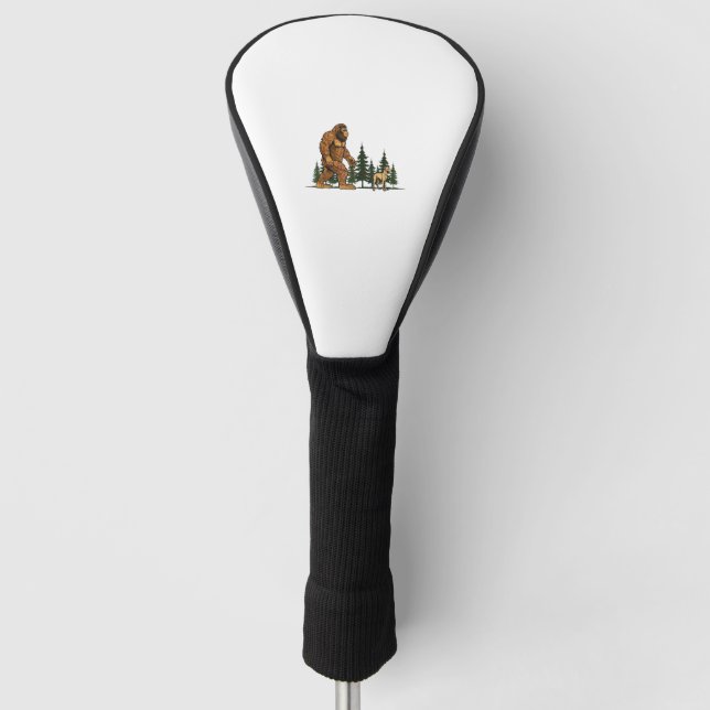 Funny Whippet Bigfoot Dog Wanderhund Mama Vater Ki Golf Headcover (Vorderseite)