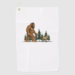 Funny Whippet Bigfoot Dog Wanderhund Mama Vater Ki Golfhandtuch