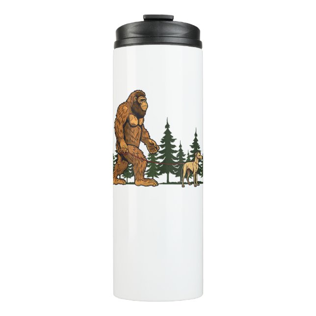 Funny Whippet Bigfoot Dog Wanderhund Mama Vater Ki Thermosbecher (Vorderseite)