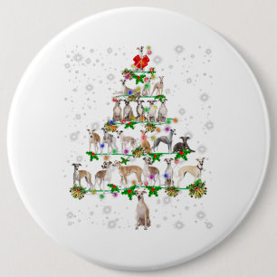 Funny Whippet Dog Weihnachtsbaum Dekoration Button