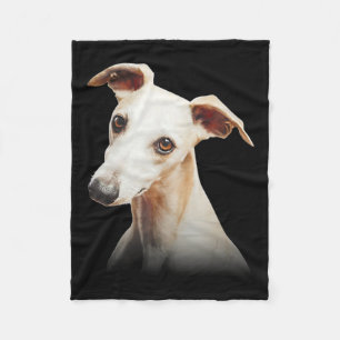 Funny Whippet Face Whippet Lächeln Whippet nur Ge Fleecedecke