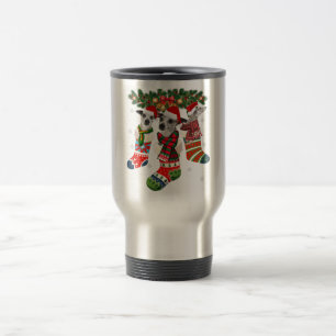 Funny Whippet Sock Xmas Rentier Santa Dog Geschenk Reisebecher