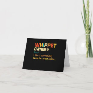Funny Whippet Vintag Retro Hund Mama Vater Geschen Dankeskarte