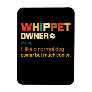 Funny Whippet Vintag Retro Hund Mama Vater Geschen Magnet
