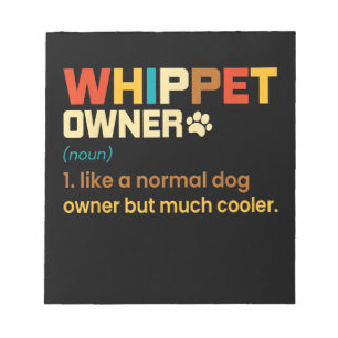 Funny Whippet Vintag Retro Hund Mama Vater Geschen Notizblock
