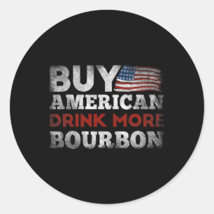 Funny Whiskey Zitat Us Flag kaufen American Drink Runder Aufkleber