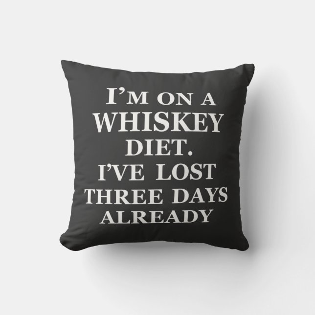 Funny Whisky zitiert Spaß Whiskey Redewendungen Kissen (Vorderseite)