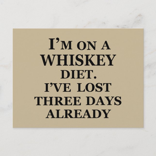 Funny Whisky zitiert Spaß Whiskey Redewendungen Postkarte (Vorderseite)