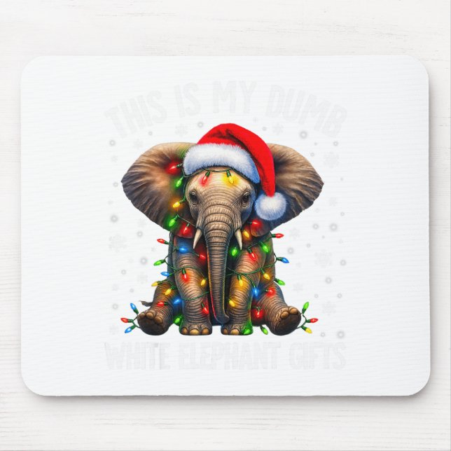 Funny White Elephant For Adults Pjs Under 15 20  Mousepad (Vorne)