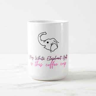 Funny White Elephant Gift - Coffee Cup Kaffeetasse