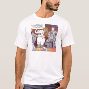 Funny White Elephant im Raum T-Shirt