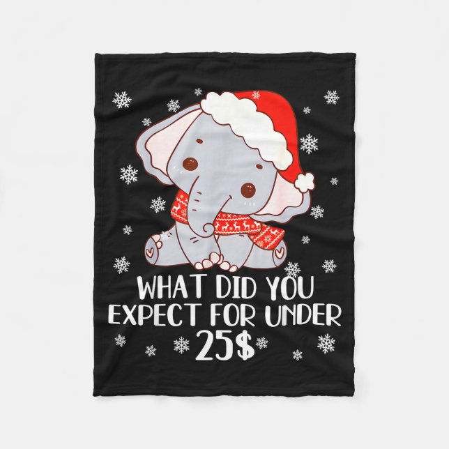 Funny White Elephant Pjs For Adults Under 15 20  Fleecedecke (Vorderseite)