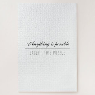 Funny White Solid Color Impossible Challenging