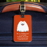 Funny White Spitz mit anpassbarem Text