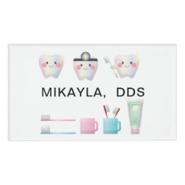Funny White Teeth Dentistry Namenschild