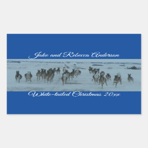 Funny Whitetail DeChristmas Rechteckiger Aufkleber