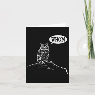 Funny Who Owl Grammar Englischer Karte