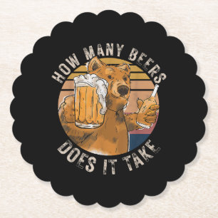 Funny, wie viele Biere es braucht Untersetzer