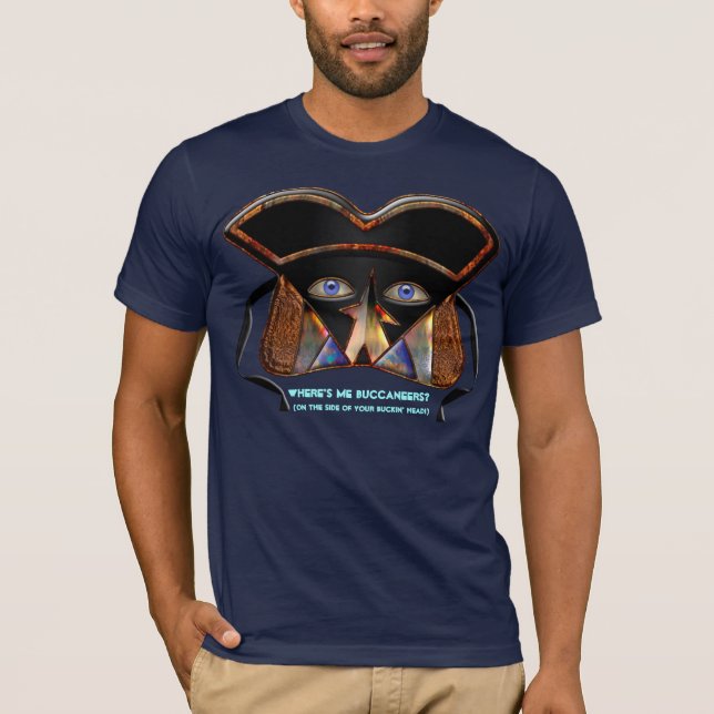 Funny Wiennese Pirate Mask (Personalisiert) T-Shirt (Vorderseite)