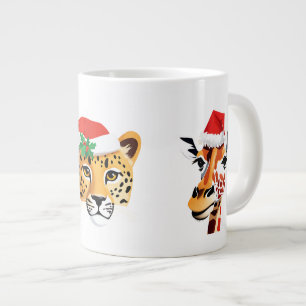 Funny wild Safari Tiere Weihnachten Kostüm Jumbo-Tasse