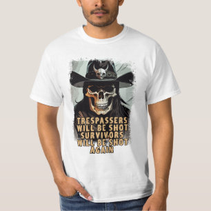 Funny Wild West Cowboy Sprichwort Skull Sheriff Ar T-Shirt