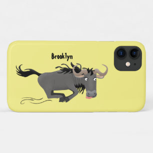 Funny wildebeam läuft Cartoon Illustration Case-Mate iPhone Hülle
