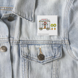 Funny Wildflowers Cartoon Button