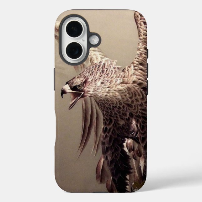 Funny Wildlife Bird Patriotic American Eagle iPhone 16 Hülle (Rückseite)