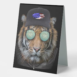Funny Wildlife gekleidet Funny Bengalisch Tiger Tischaufsteller