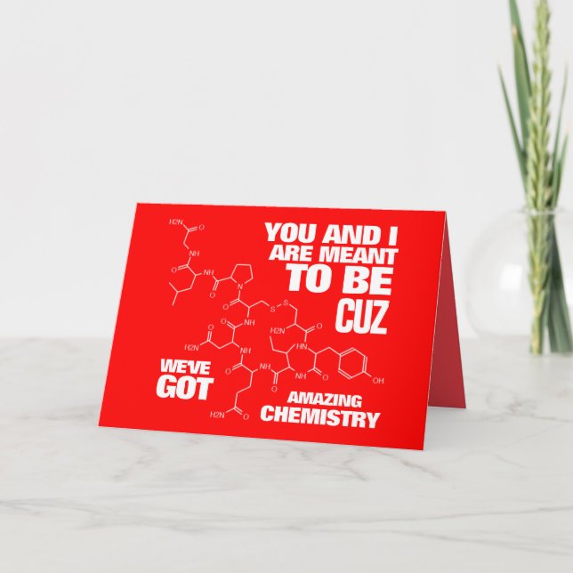 Funny will sein Wir haben Phantastische Chemie Got Karte (Vorderseite)