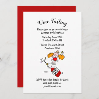 Funny Wine Aficionado Geburtstagsparty Einladungen