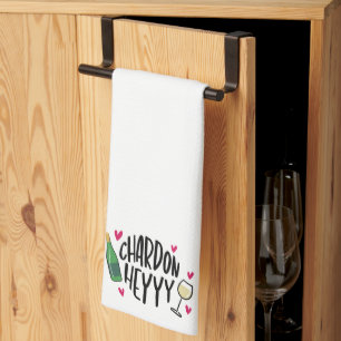 Funny Wine Chardonnay Heyy Geschirrtuch