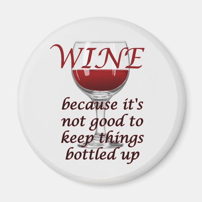 Funny Wine Flaschenmagnet Magnet (Vorne)