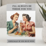 Funny Wine Friends Spaß Retro Hausfrau Karte<br><div class="desc">Dieses Design kann durch die Option Design bearbeiten personalisiert werden. Es kann sein, dass Sie falsche Übergabefelder für andere Gegenstände haben. Kontaktieren Sie mich unter colorflowcreations@gmail.com oder nutzen Sie die Chat-Option oben auf der Seite, wenn Sie dieses Design auf einem anderen Produkt haben möchten oder Hilfe benötigen. Sehen Sie mehr...</div>