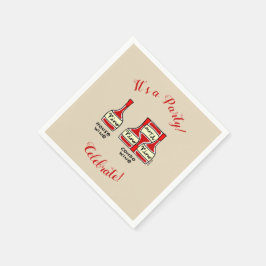 Funny Wine Geburtstagsparty Cartoon Paper Napkins Serviette
