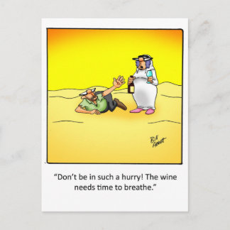 Funny Wine Geschenk! Postkarte