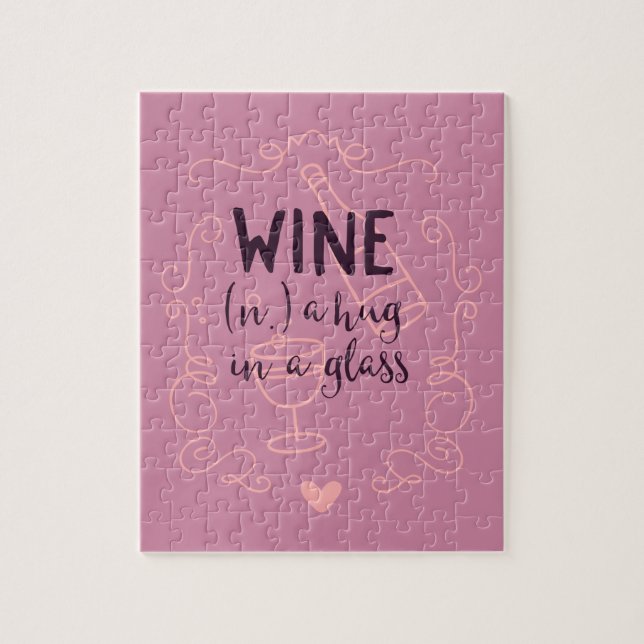 Funny Wine ist ein Schluck in einem Glas (Vertikal)