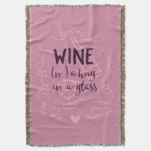 Funny Wine ist ein Schluck in einem Glas Decke